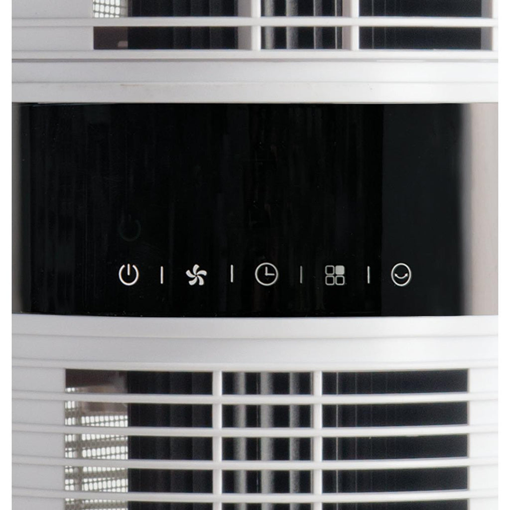 De'Longhi 360° Dual Oscillating White Tower Fan JB HiFi