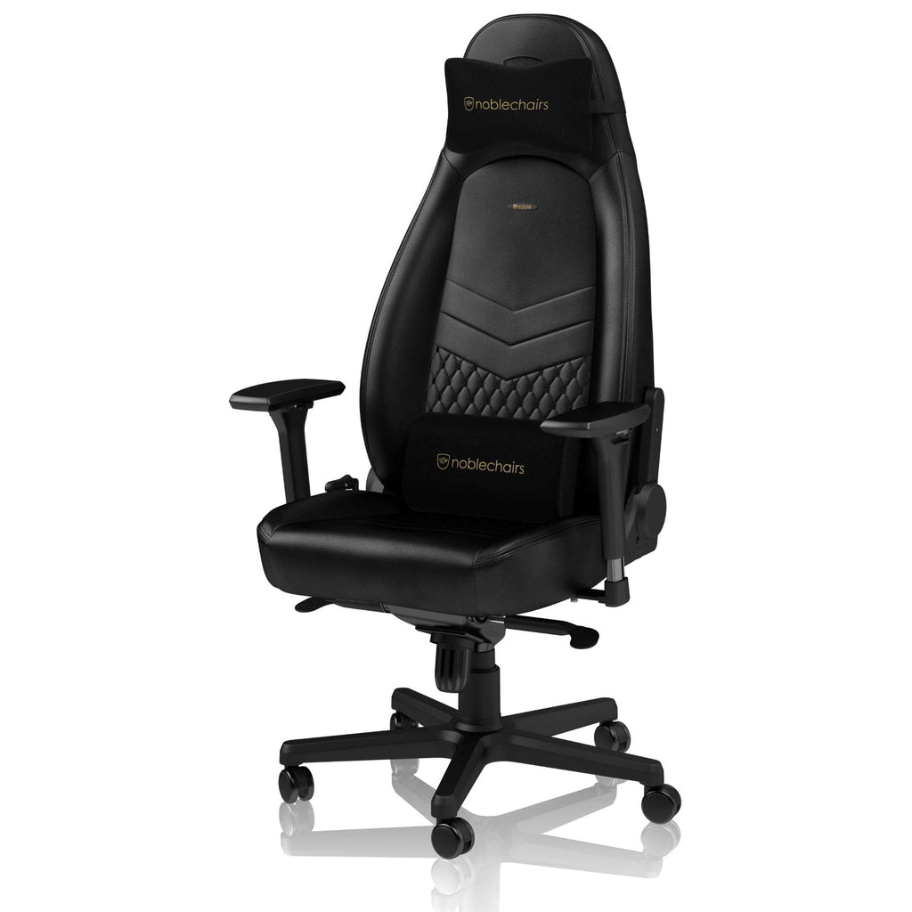 Noblechairs ICON Gaming / Office Chair Real Leather (Black) JB HiFi