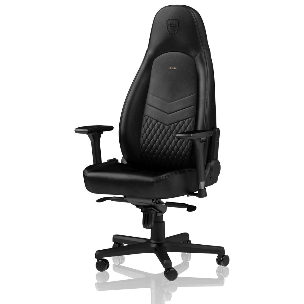Noblechairs ICON Gaming / Office Chair Real Leather (Black) JB HiFi