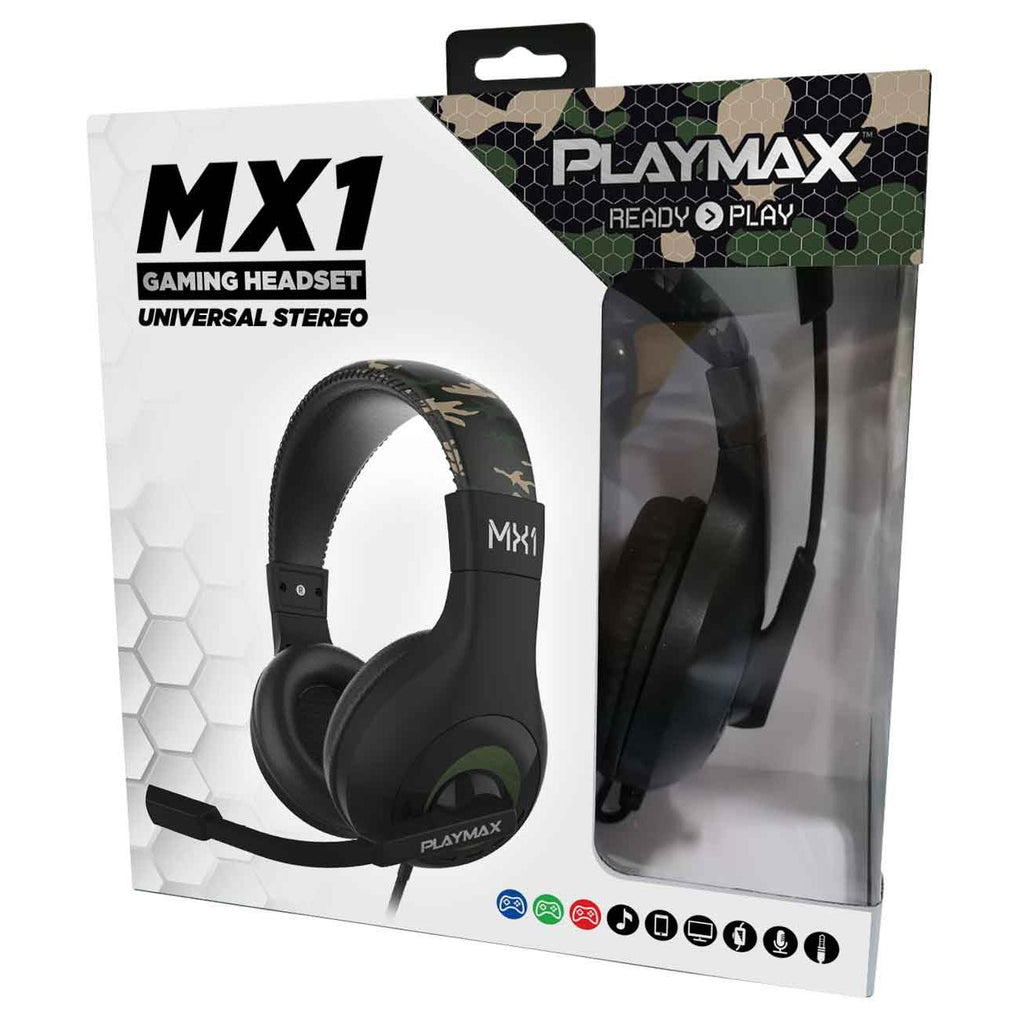 Playmax MX1 Universal Gaming Headset Jungle Camo Edition JB HiFi