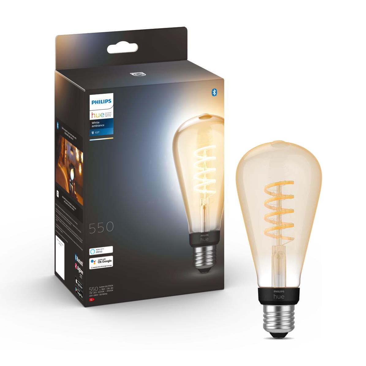 Buy Philips Hue - 5x E27 Filament ST72 Edison - Warm White - Bluetooth -  Bundle online 