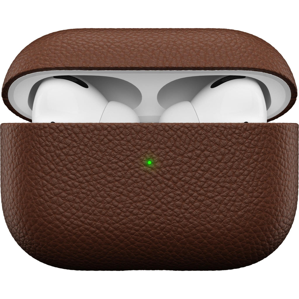 KeyBudz Artisan Series Leather Case for AirPods Pro (Natural Brown