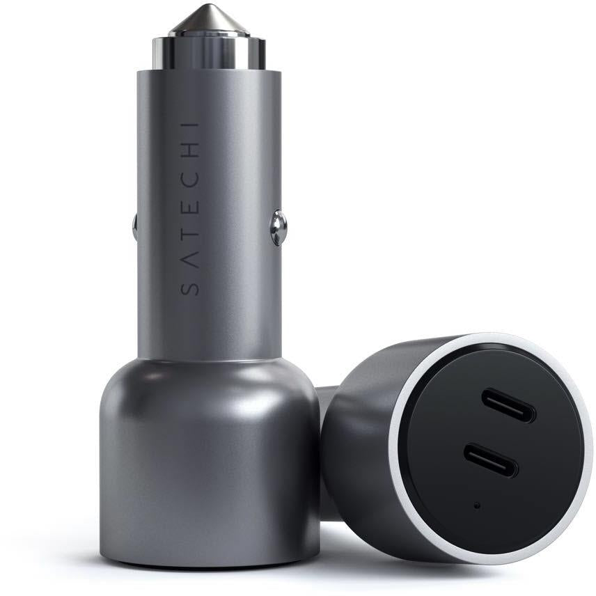 Satechi 40W Dual Port USBC Car Charger (Space Grey) JB HiFi