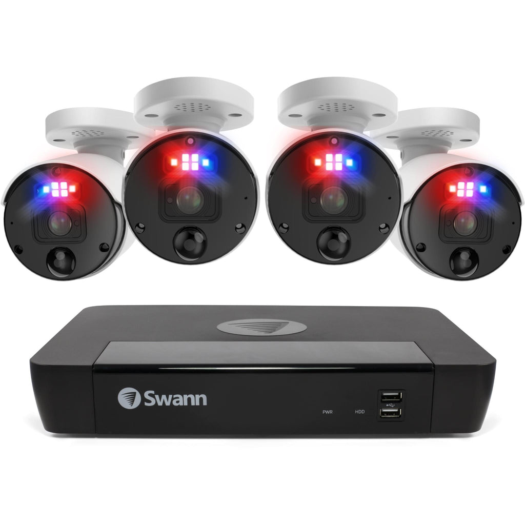 Swann 4 Bullet Camera 8 Channel 12MP 2TB NVR Security System JB HiFi