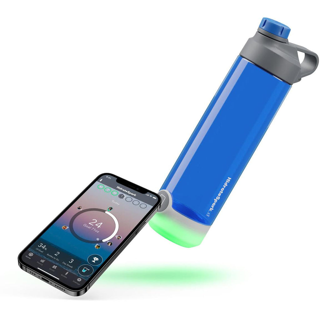 Hidrate Spark Tritan Plastic Tap 709ml Chug Smart Drink Bottle (Royal
