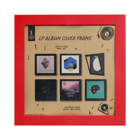 Flea Market Single LP Vinyl Wall Frame (Red)