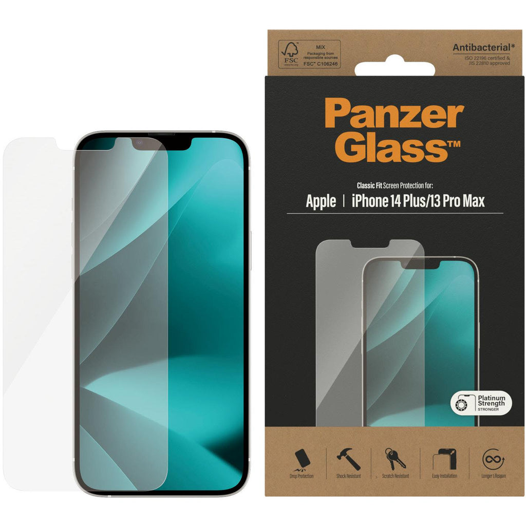PanzerGlass Classic Fit Screen Protector for iPhone 14 Plus/13 Pro Max