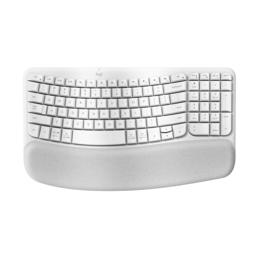 Logitech Wave Keys Wireless Ergonomic Keyboard (Off White) JB HiFi
