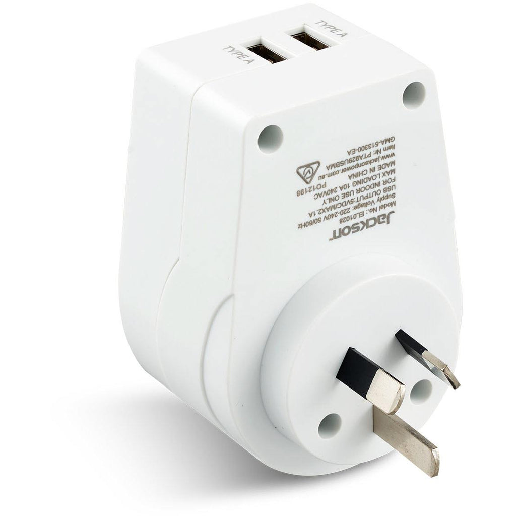 Jackson Inbound Travel Adapter with USBA Europe, USA & Japan Slim JB HiFi