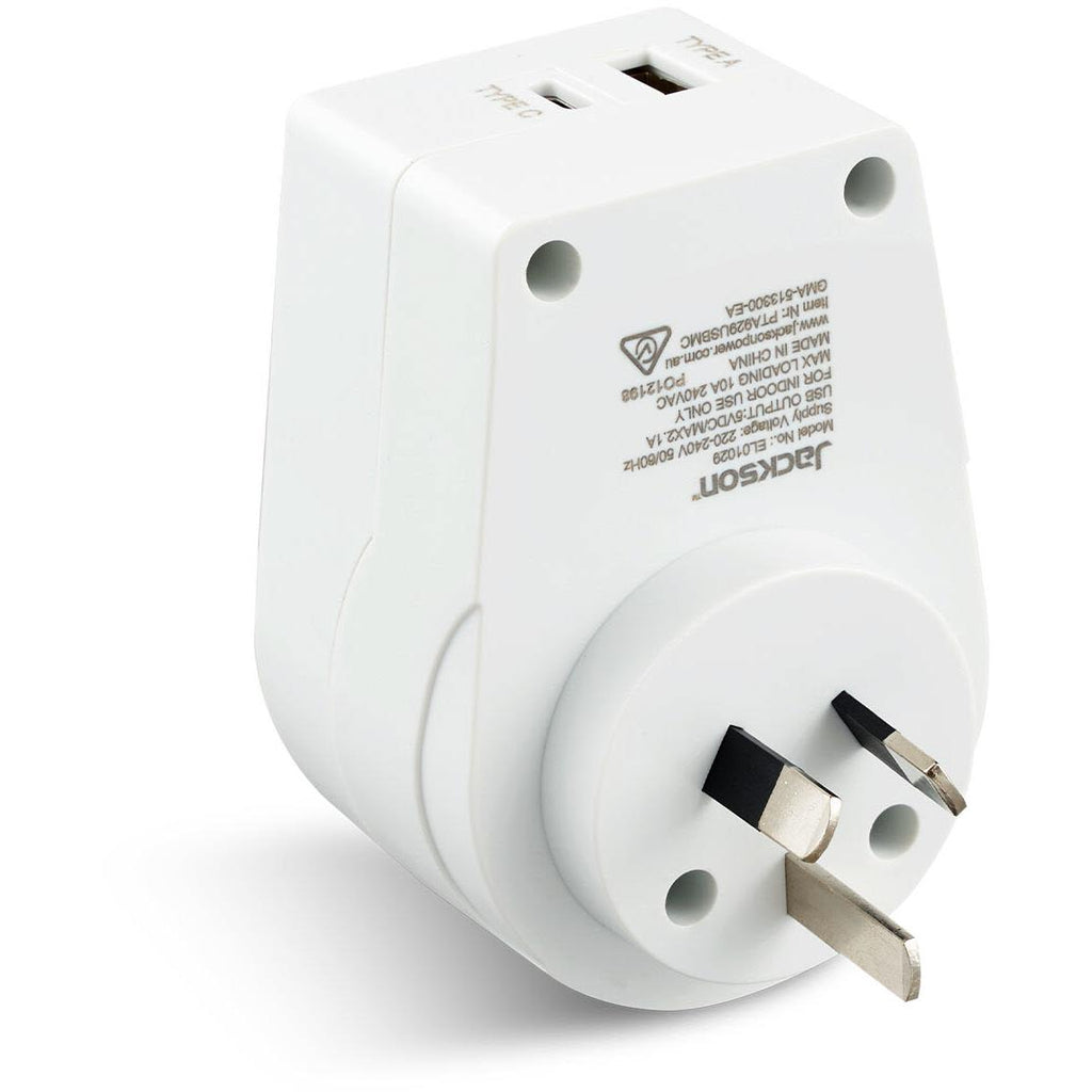 Jackson Inbound Travel Adapter with USB-A/C Europe, USA & Japan Slim ...