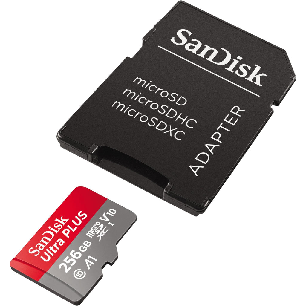 SanDisk Ultra Plus microSDXC 256GB Memory Card JB HiFi