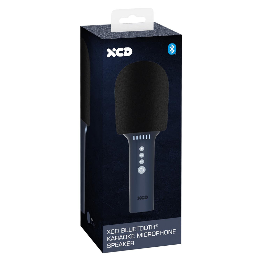 XCD Bluetooth Karaoke Microphone with Speaker (Blue) - JB Hi-Fi