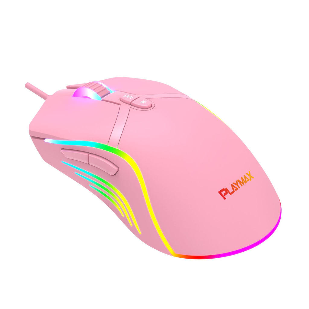 Playmax Pink Taboo RGB Gaming Mouse JB HiFi