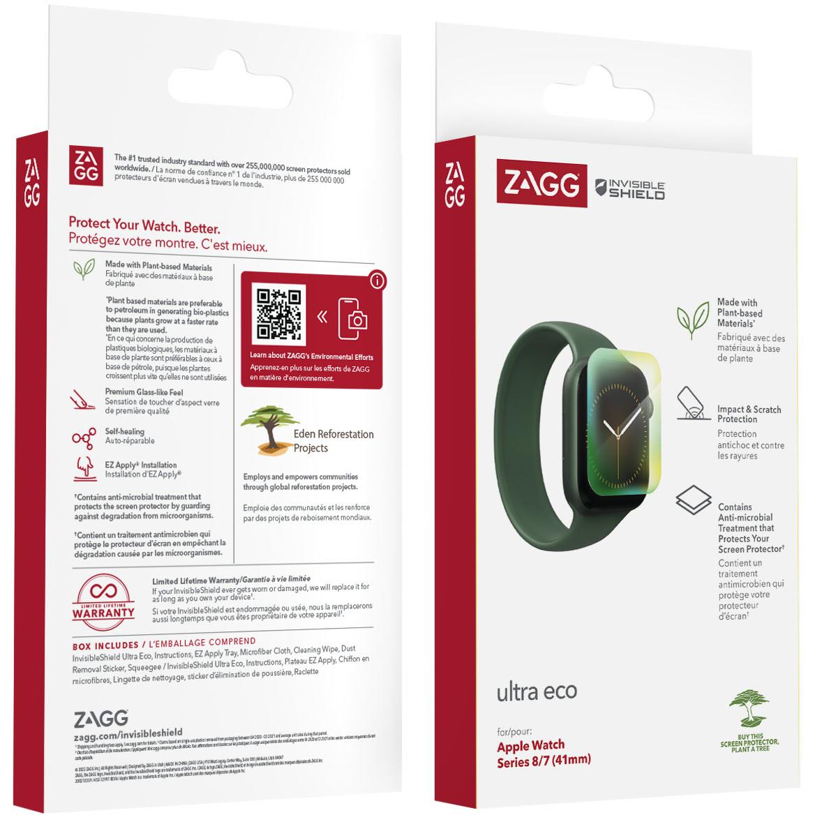 InvisibleShield Ultra Eco Screen Protector for Apple Watch 41mm - Thumbnail 3