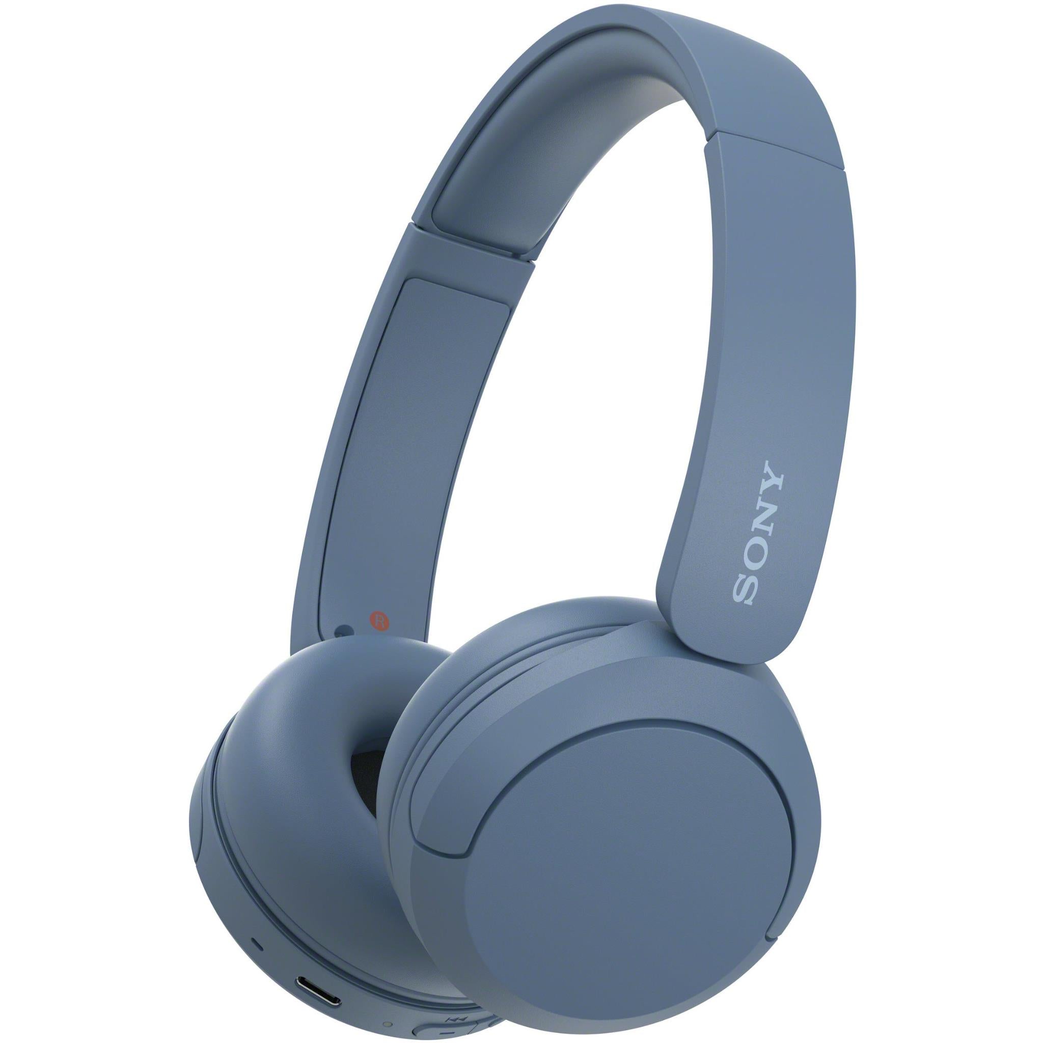 Sony WH-CH520 Wireless On-Ear Headphones (Blue) - JB Hi-Fi