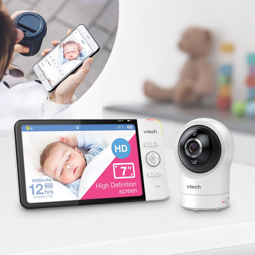 Vtech RM7764HD 7" Smart WiFi HD Pan & Tilt Video Baby Monitor with