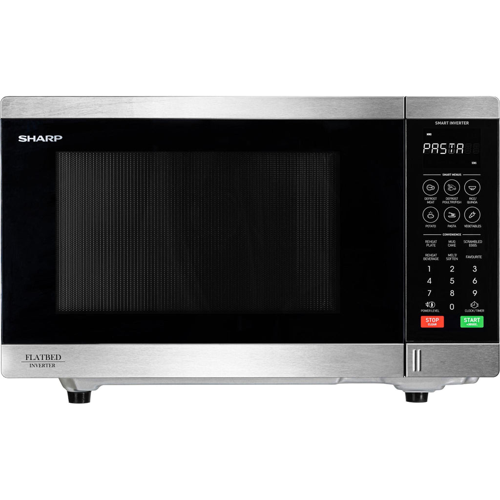 Sharp SM327FHS 32L 1200W Flatbed Microwave (Stainless Steel) JB HiFi