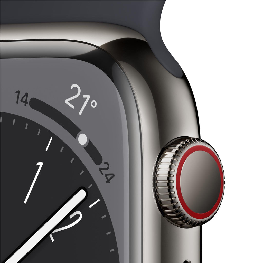 Apple Watch Series 8 45mm Graphite Stainless Steel Case GPS + Cellular [^Renewed] JB HiFi