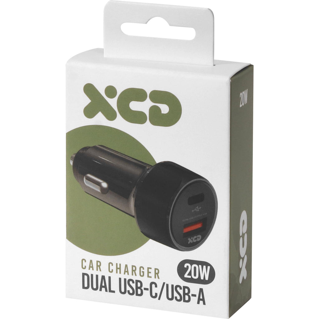 XCD Dual USBC/USBA 20W Car Charger JB HiFi