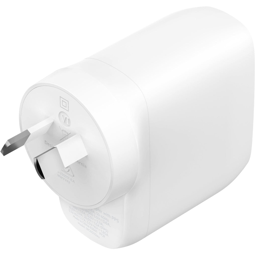 Belkin BoostUp Charge Dual USBC Wall Charger with PPS 60W (White) JB