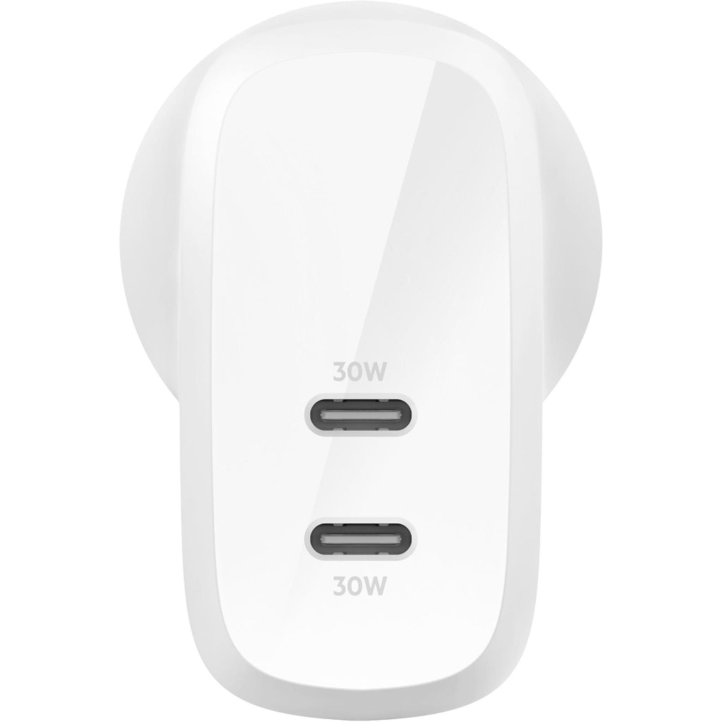 Belkin BoostUp Charge Dual USBC Wall Charger with PPS 60W (White) JB