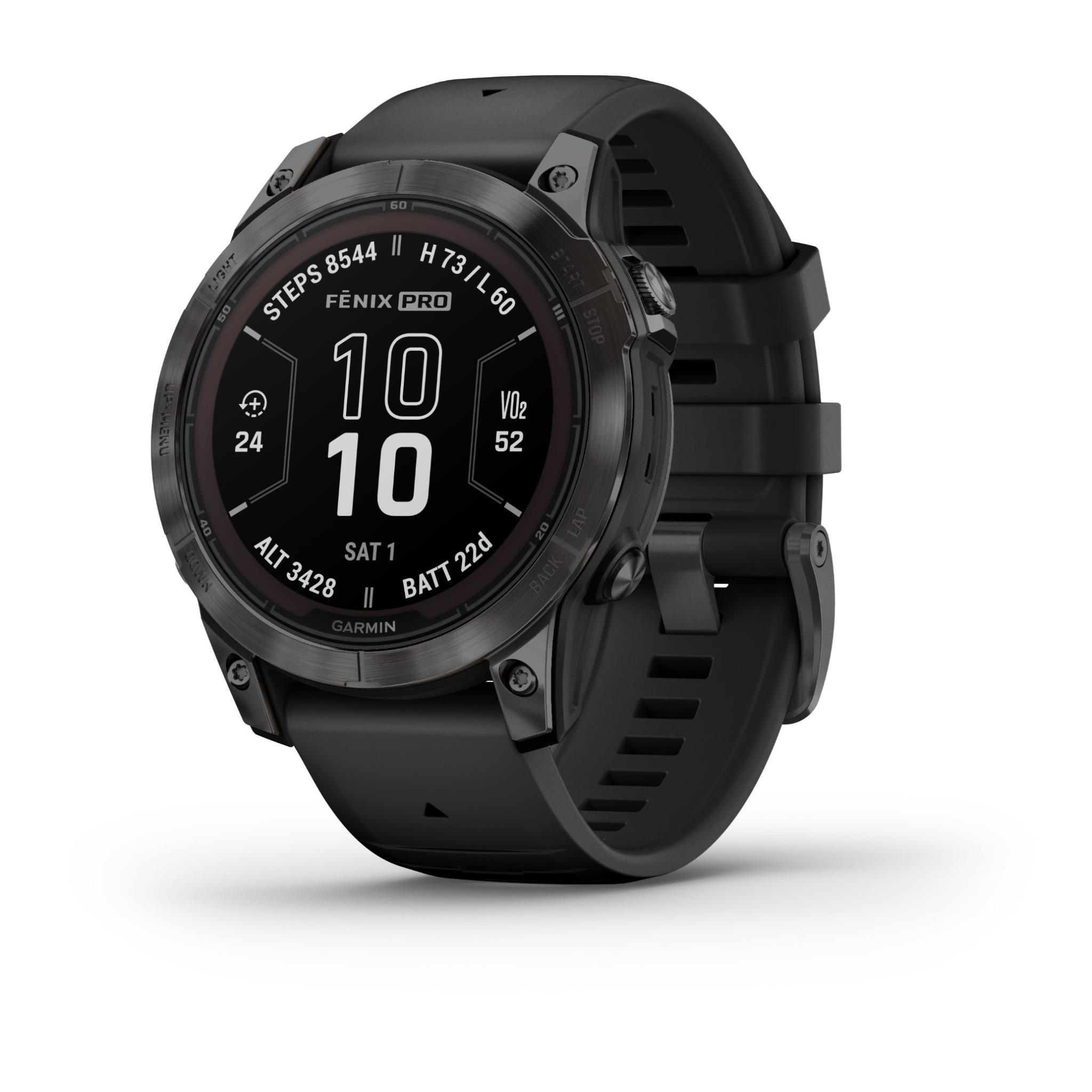 Garmin fenix® 7 Pro Sapphire Solar Edition Carbon Grey DLC Titanium with  Black Band - JB Hi-Fi