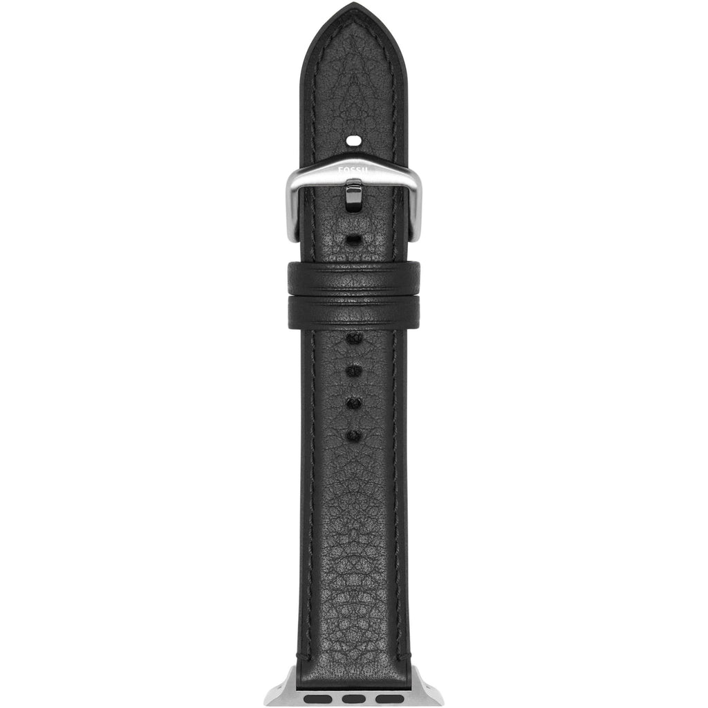 Fossil Black Leather Band for Apple Watch 42/44/45mm JB HiFi