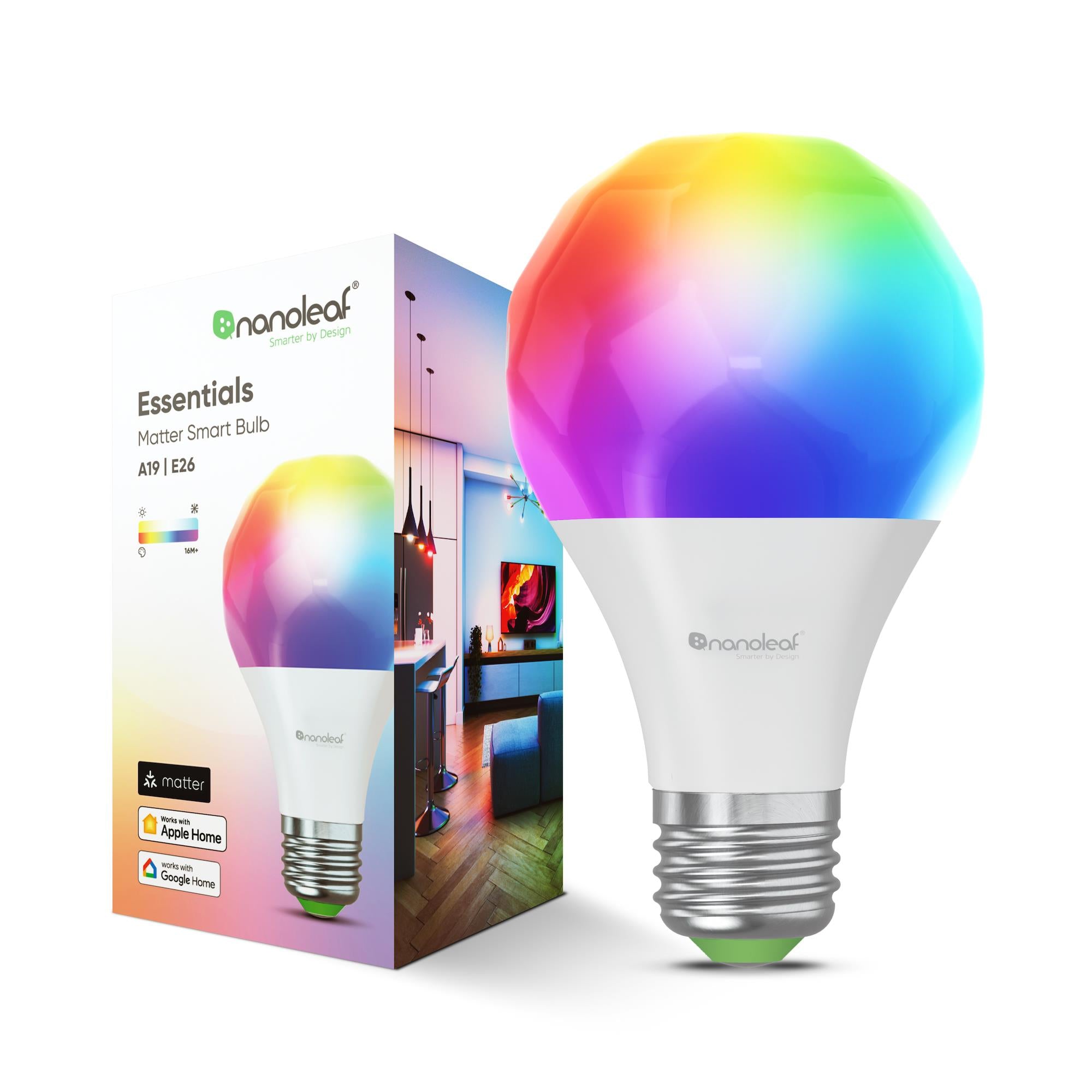 Nanoleaf Essentials E27 Smart Bulb [Matter Compatible] - JB Hi-Fi