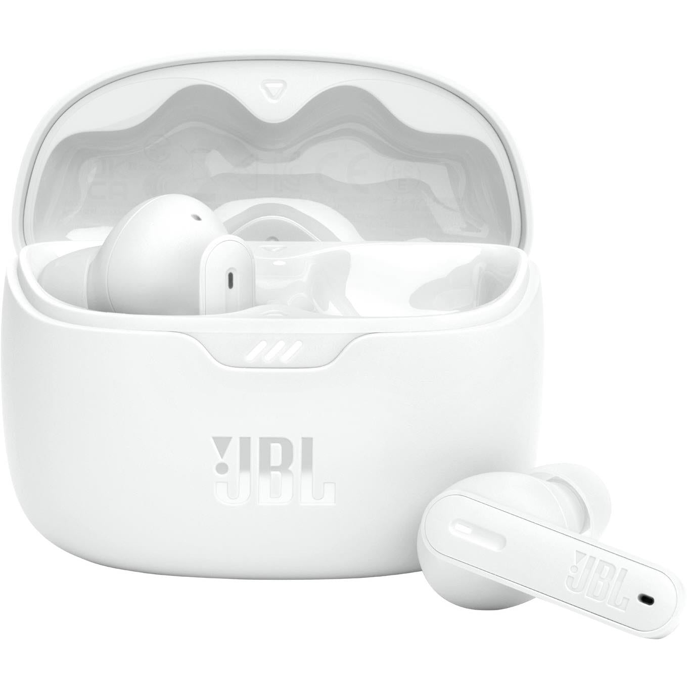 JBL Tune Beam TWS Noise Cancelling In-Ear Headphones (White) - JB Hi-Fi