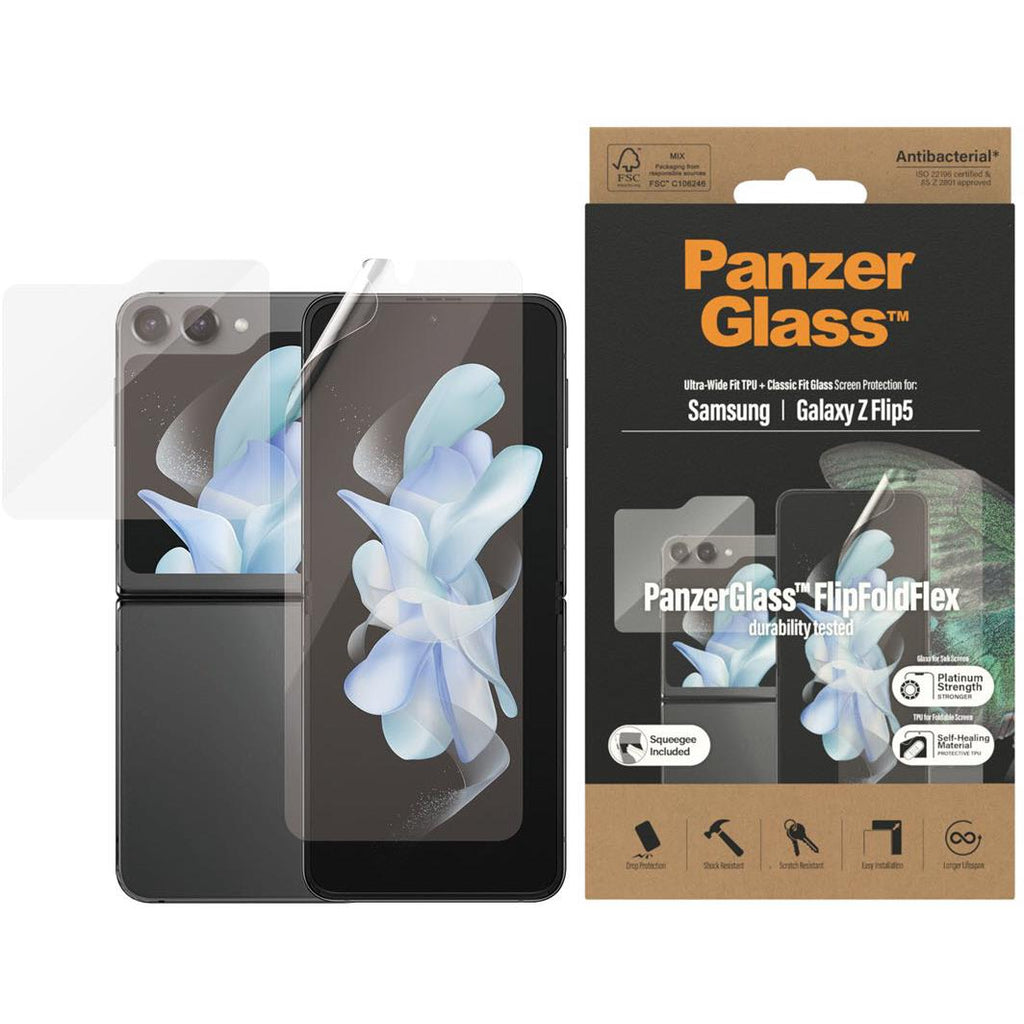 PanzerGlass Front Glass and Inner TPU Screen Protector for Galaxy Z