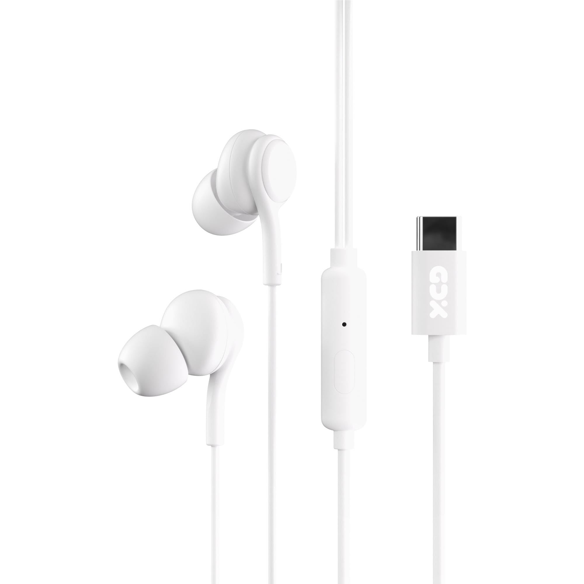 XCD XCD23004 USB-C Wired In-Ear with Mic Headphones (White) JB Hi-Fi