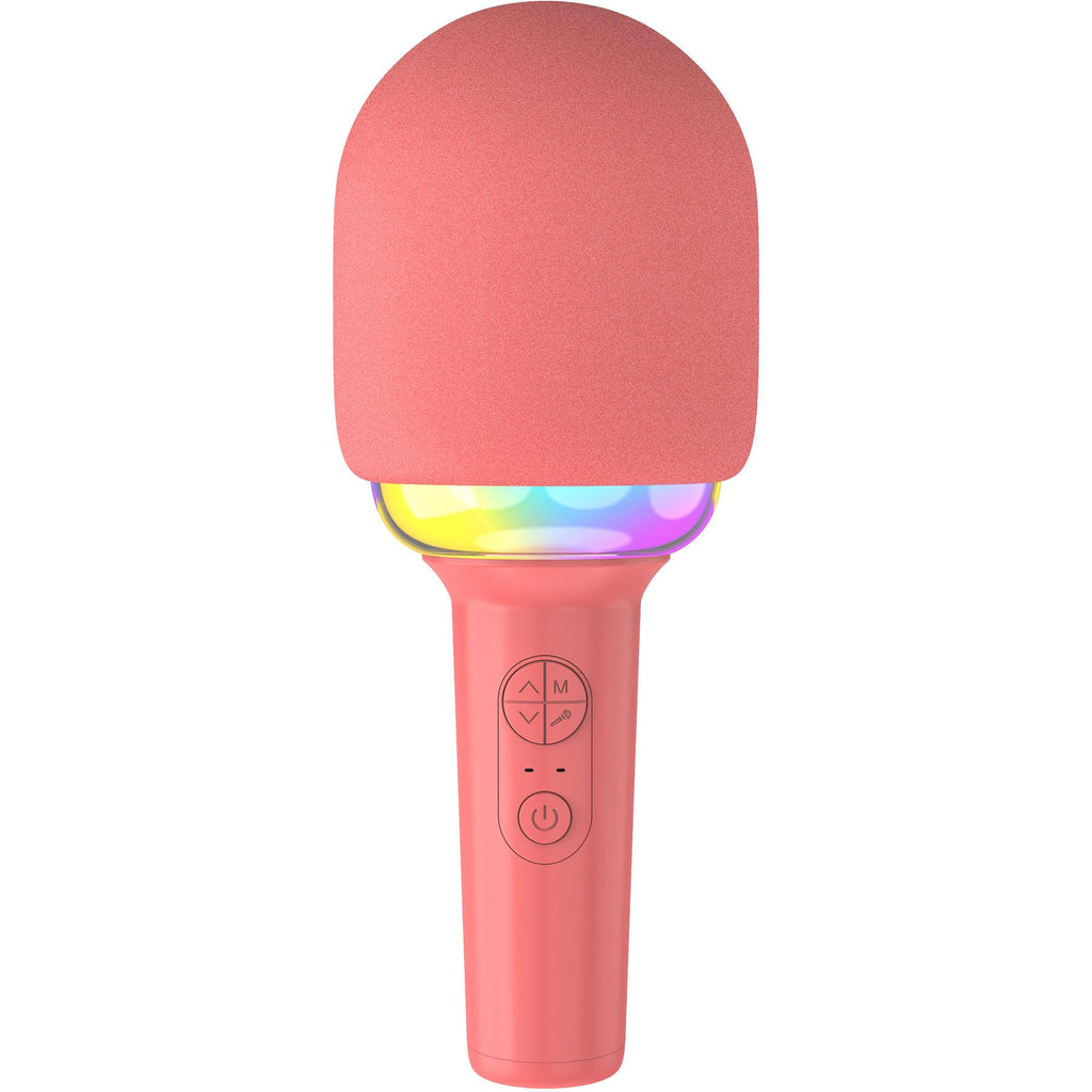 XCD Bluetooth Karaoke Microphone with Speaker (Coral) JB HiFi