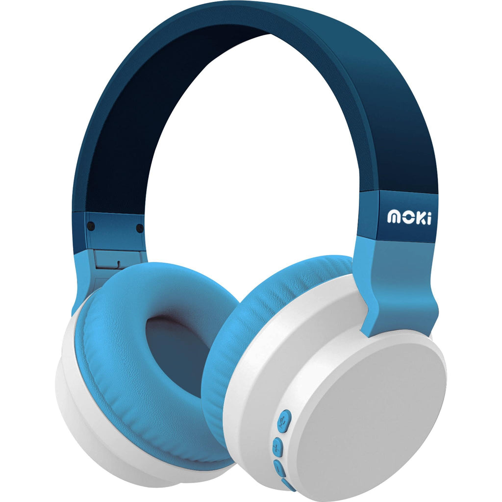 Moki Colourwave Wireless OverEar Headphones (Ocean Blue) JB HiFi