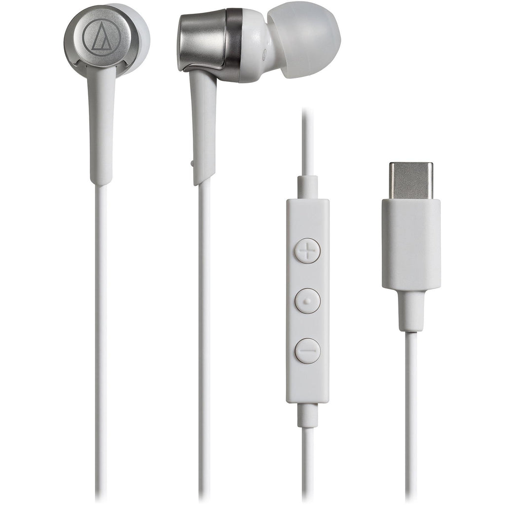 Audio Technica USBC Inear Headphones (White) JB HiFi