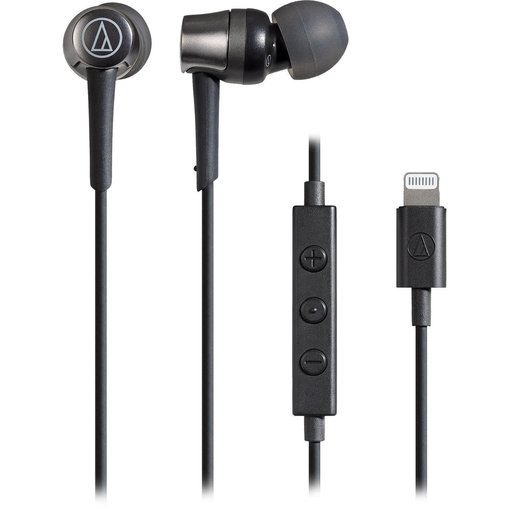 Audio Technica Lightning Inear Headphones (Black) JB HiFi