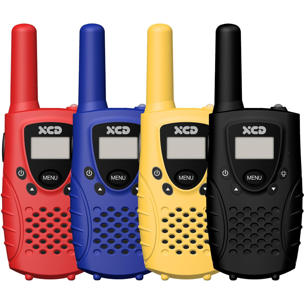 XCD 0.5W UHF CB Handheld Radio 4 Pack (Red/Blue/Yellow/Black) JB HiFi