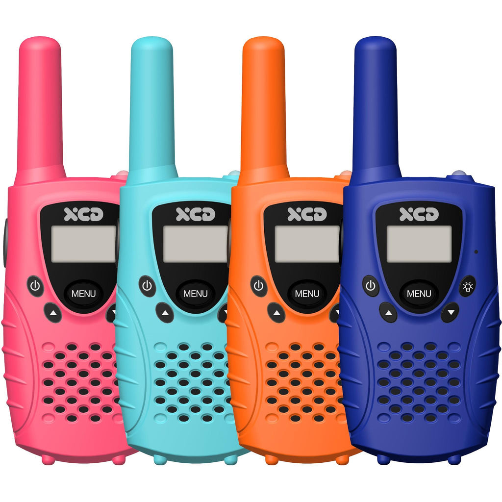 XCD 0.5W UHF CB Handheld Radio 4 Pack (Pink/Cyan/Orange/Blue) JB HiFi