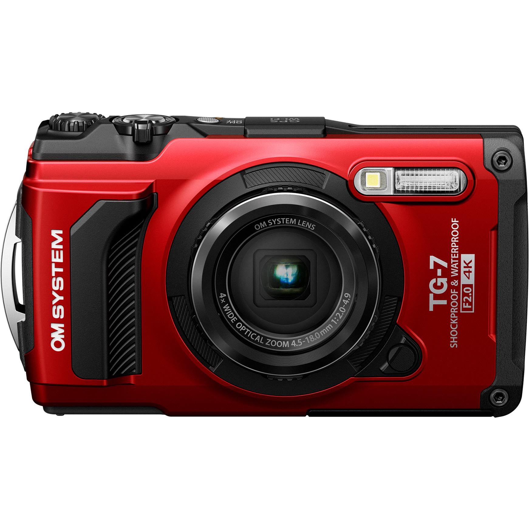 OM System TG-7 Tough Digital Camera (Red) JB Hi-Fi