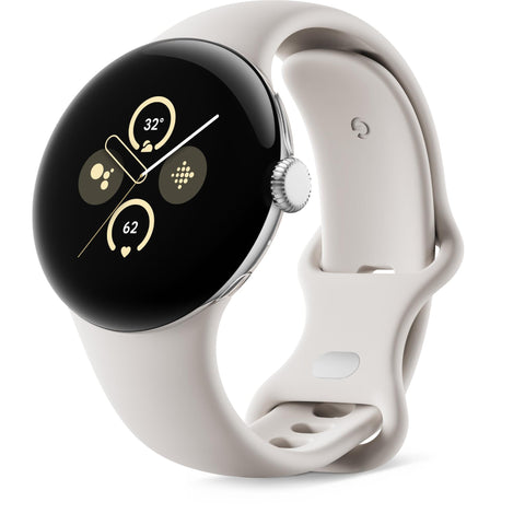 Google Pixel Watch 2 LTE (Polished Silver with Porcelain Active Band)