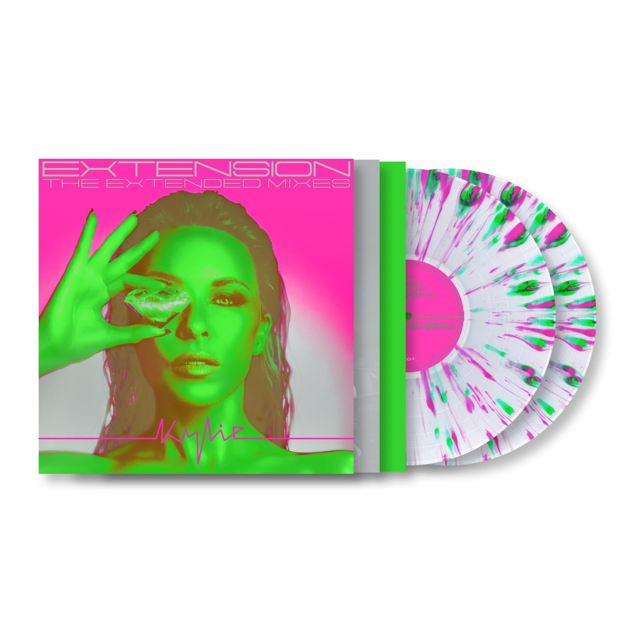 Extension (The Extended Mixes) (Clear With Neon Green And Pink