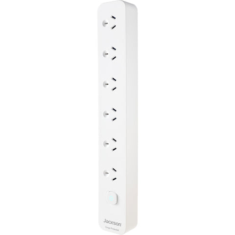 Jackson 6 Way Surge Protected Powerboard