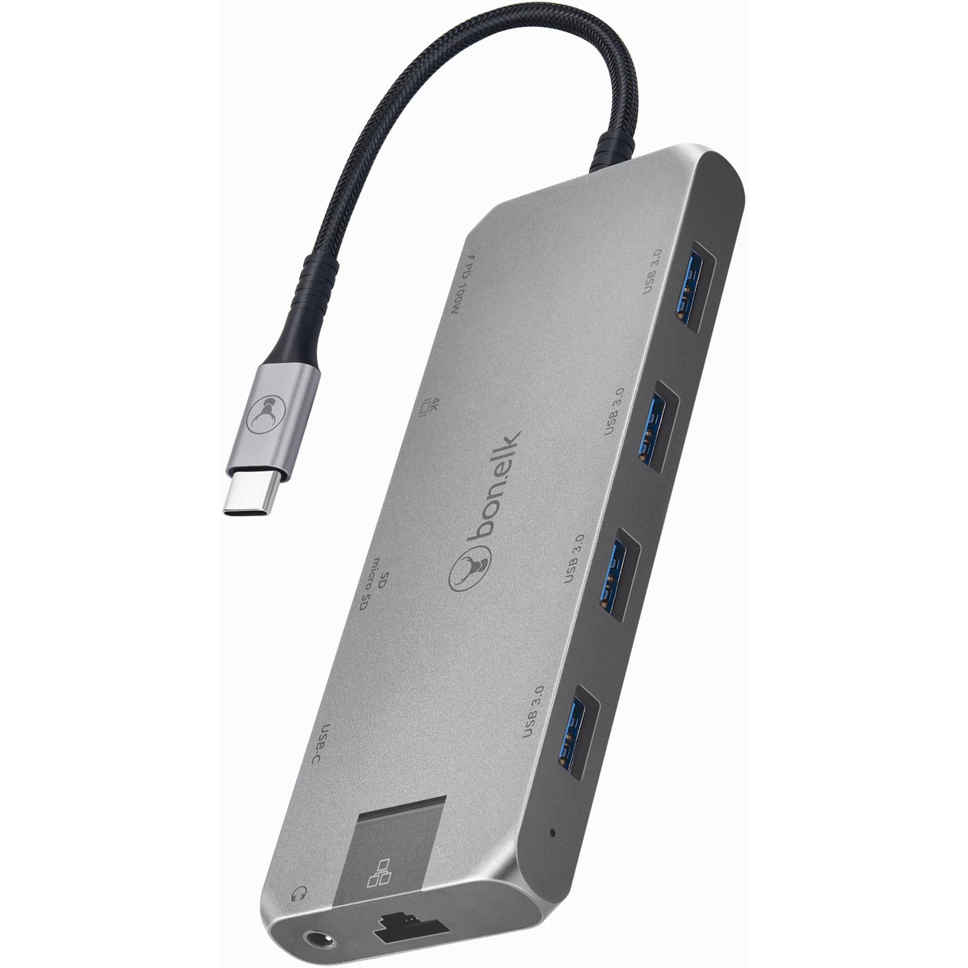 Bonelk Long-Life 11-in-1 Multiport USB-C Hub (Space Grey) - Thumbnail 5