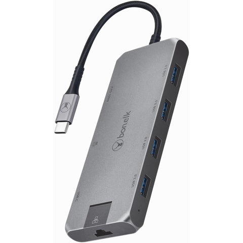 Bonelk Long-Life 8-in-1 Multiport USB-C Hub (Space Grey)