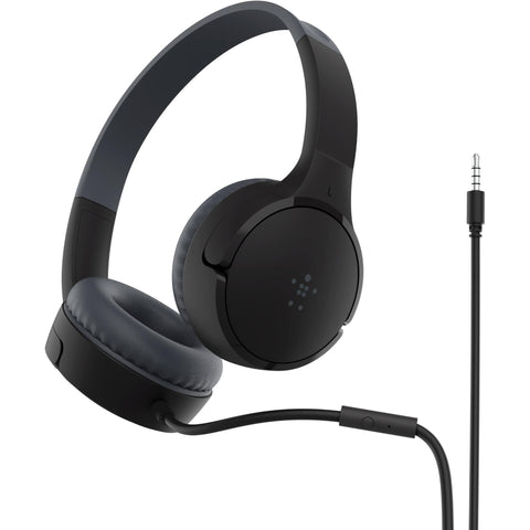 Belkin SOUNDFORM Mini Wired On-Ear Headphones for Kids (Black)