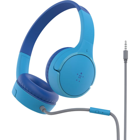 Belkin SOUNDFORM Mini Wired On-Ear Headphones for Kids (Blue)