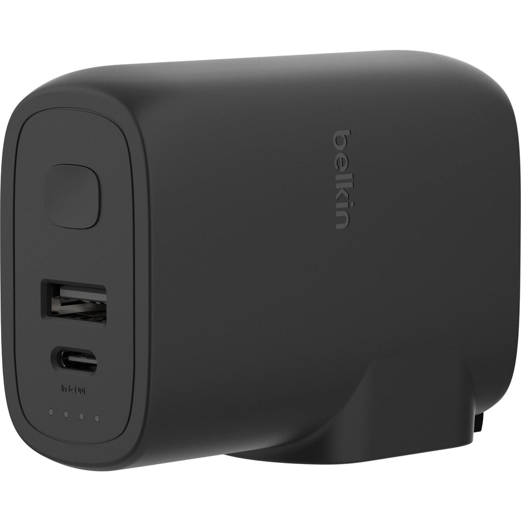 Belkin BoostCharge Hybrid Wall Charger 25W + Power Bank 5K with Travel
