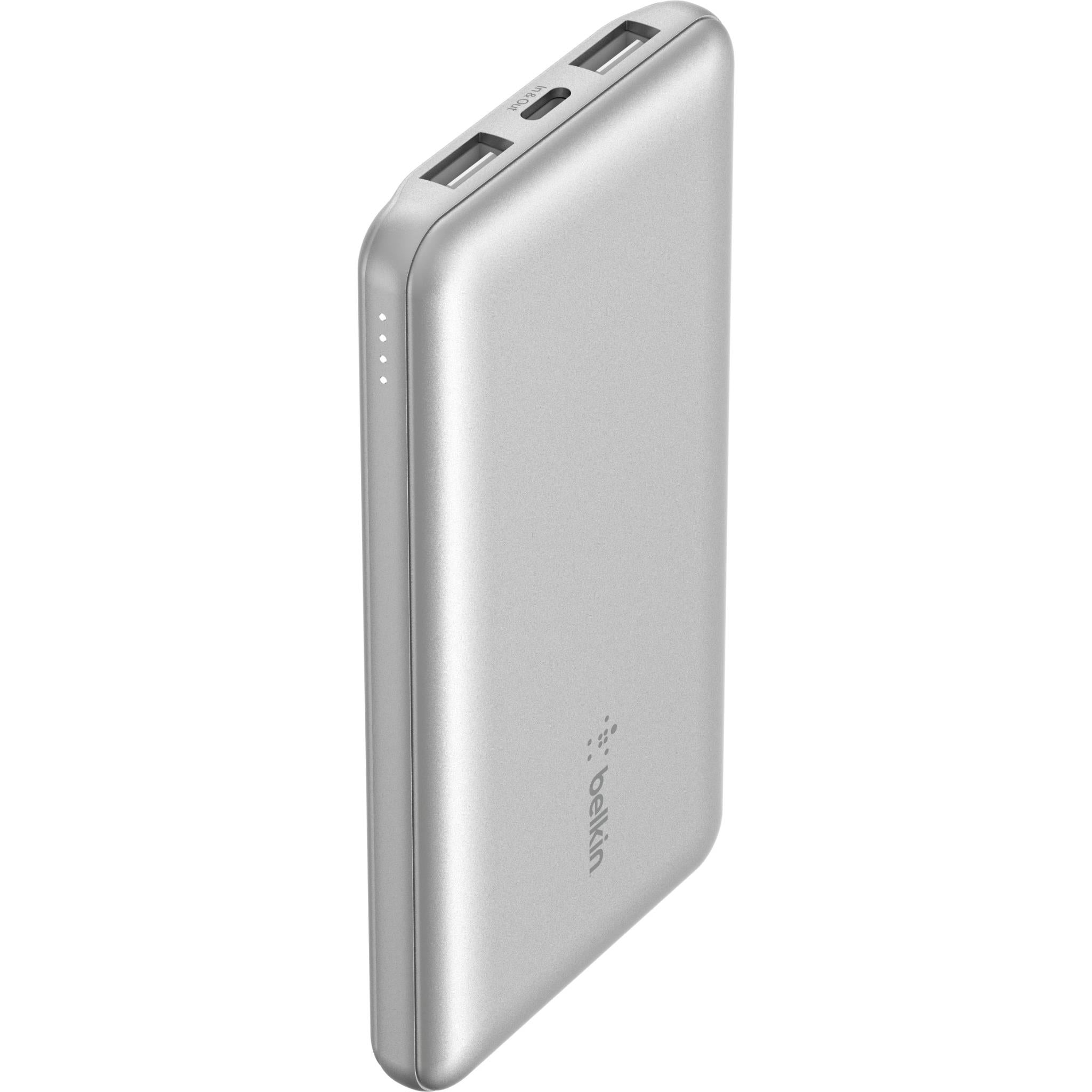 Belkin BoostUp Charge 10K Port Power Bank with Cable (Silver