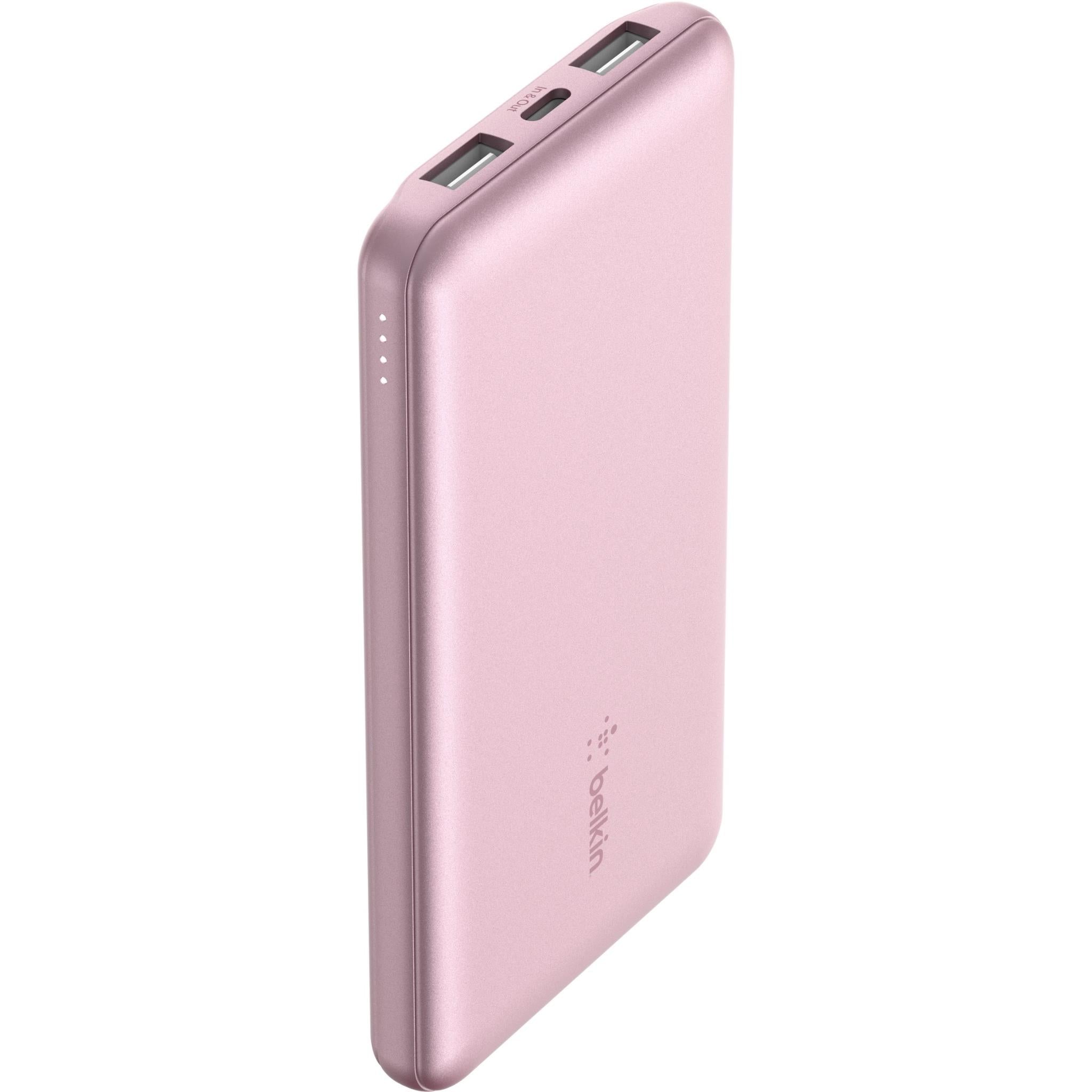 Belkin BoostUp Charge 10K Port Power Bank with Cable (Pink) JB