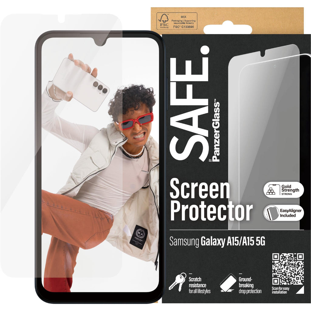 SAFE by Panzer UltraWide Fit Screen Protector for Galaxy A15 JB HiFi