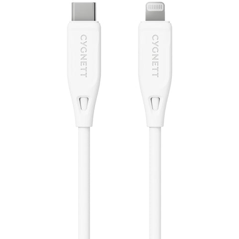 Cygnett Charge & Connect Lightning to USB-C Cable V2 2.2m (White)